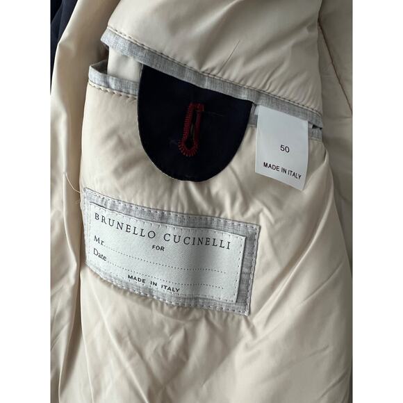 $6000 Brunello Cucinelli Navy Thermore Ecodown Water Resistant Puffer Parka IT50 - Picture 5 of 13